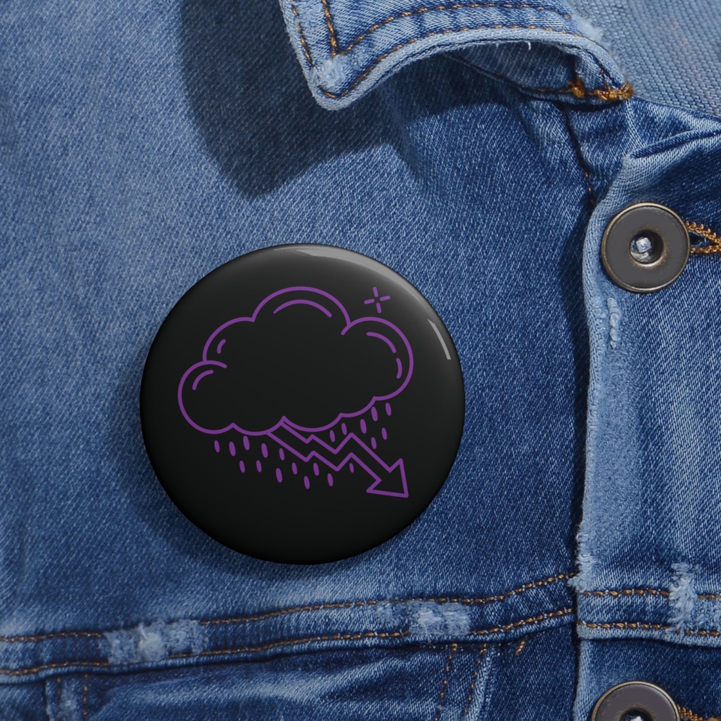 Purple Crash Cloud Pin