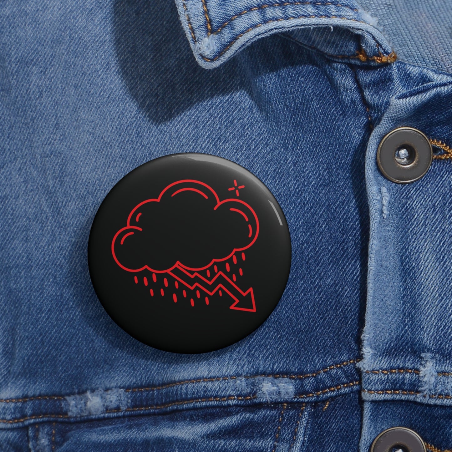 Red Crash Cloud Pin