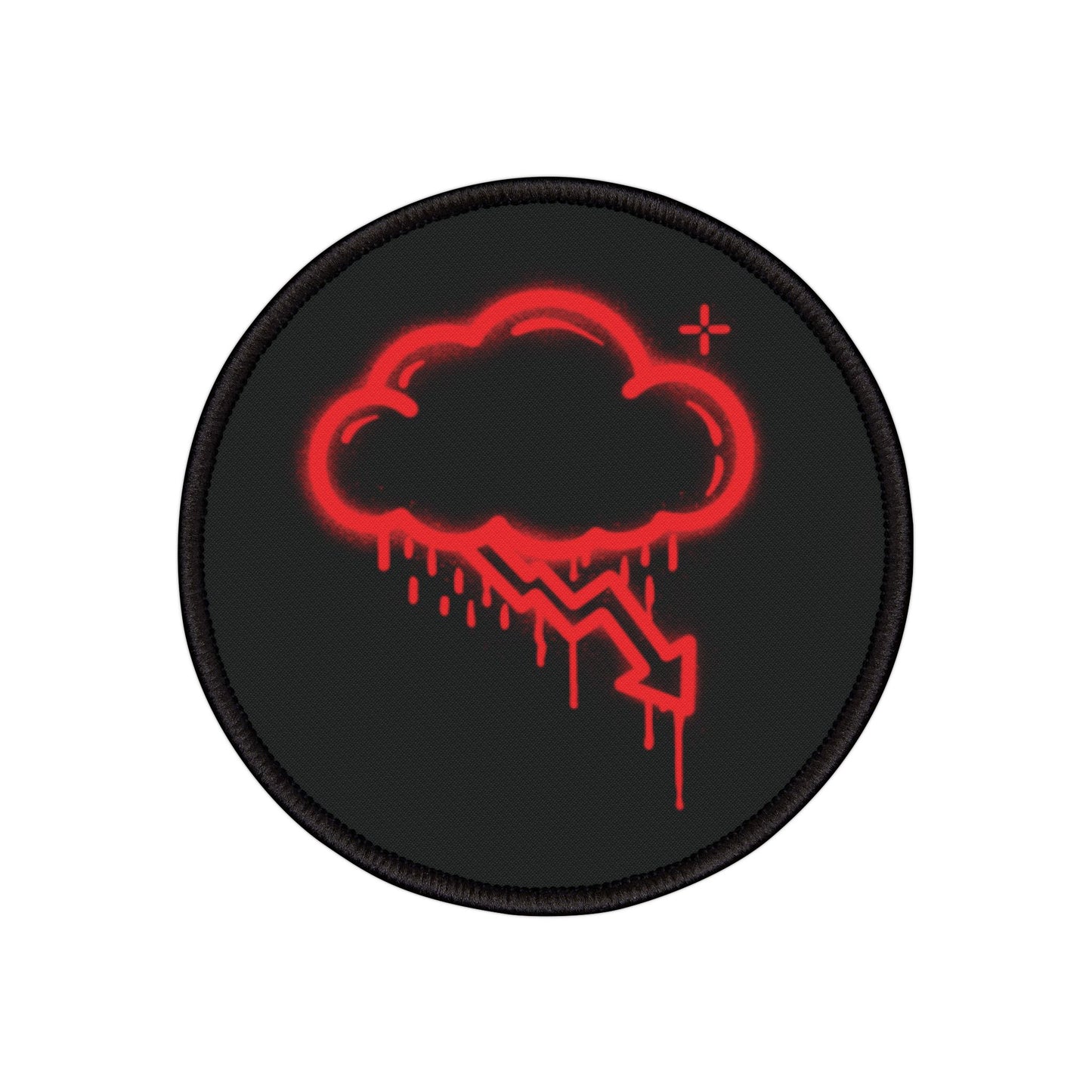 Red Graffiti Crash Cloud Patch