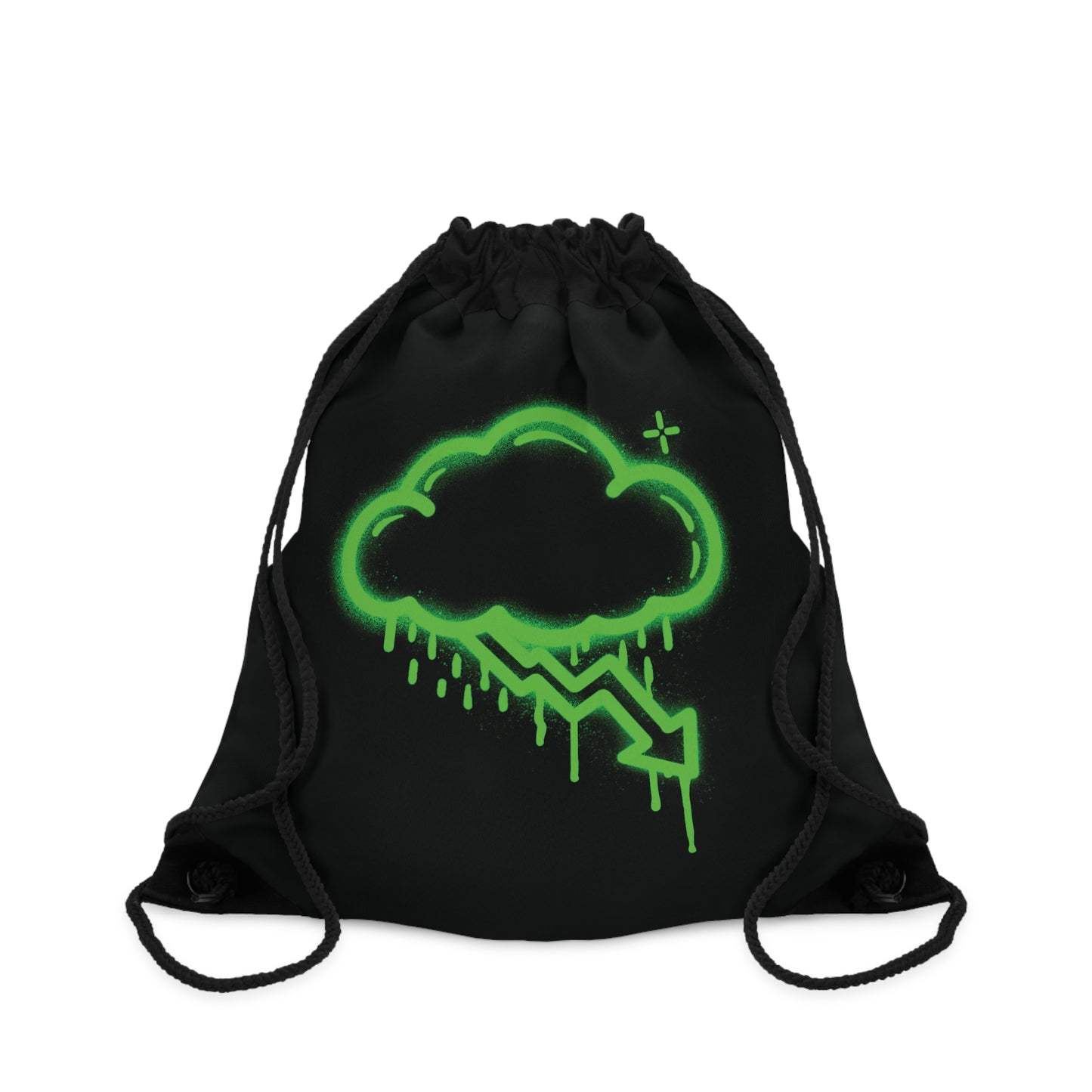 Green Graffiti Crash Cloud Bag