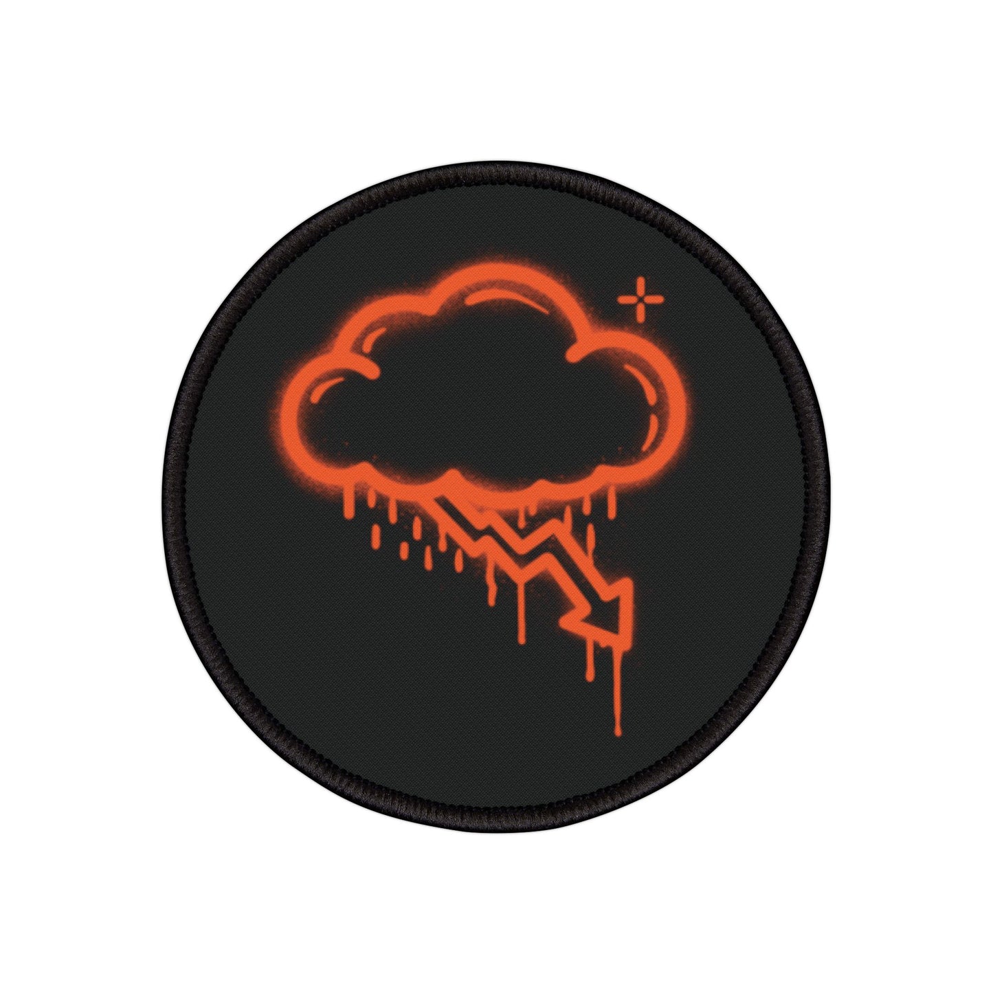 Orange Graffiti Crash Cloud Patch