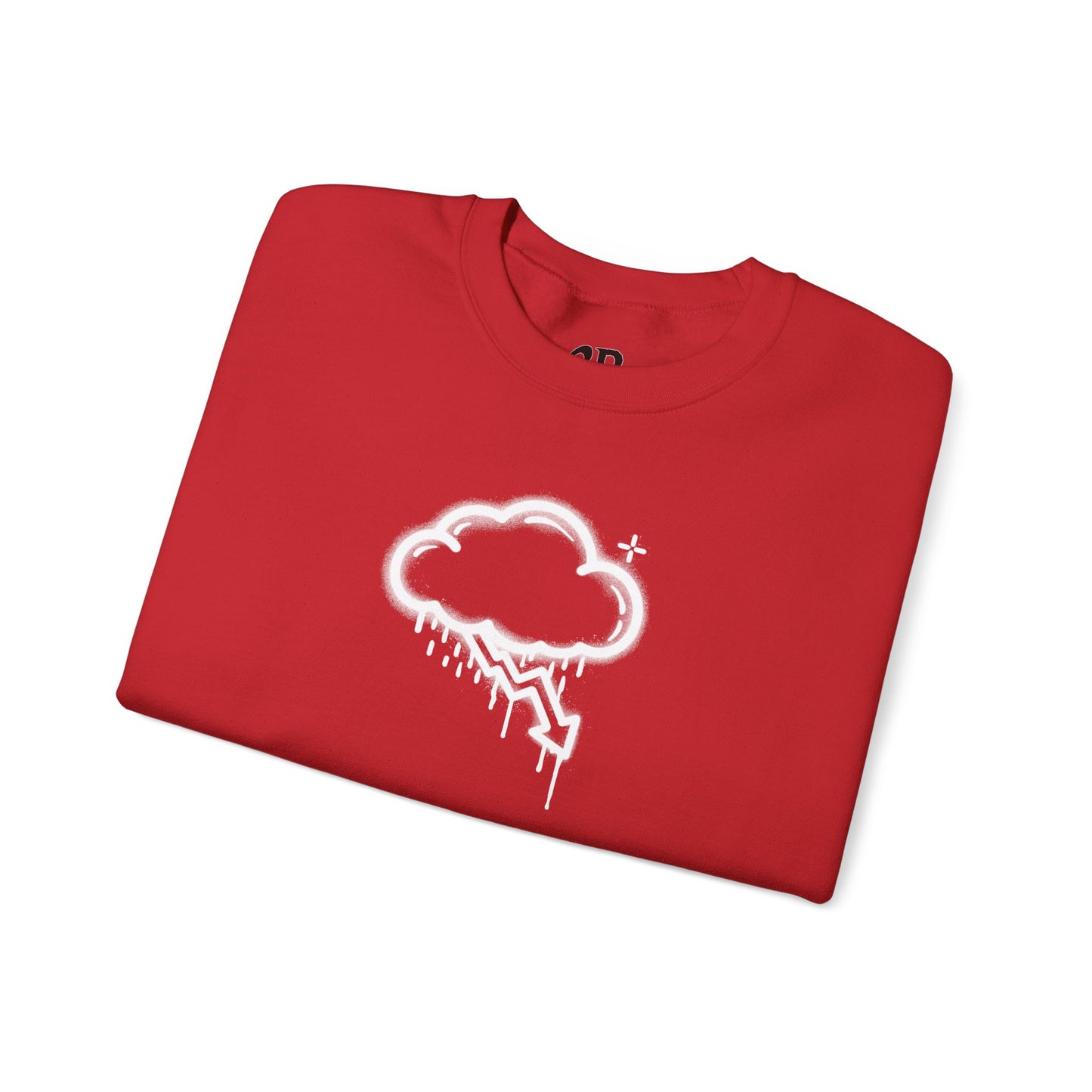 White Graffiti Crash Cloud Crewneck (8 Colors)