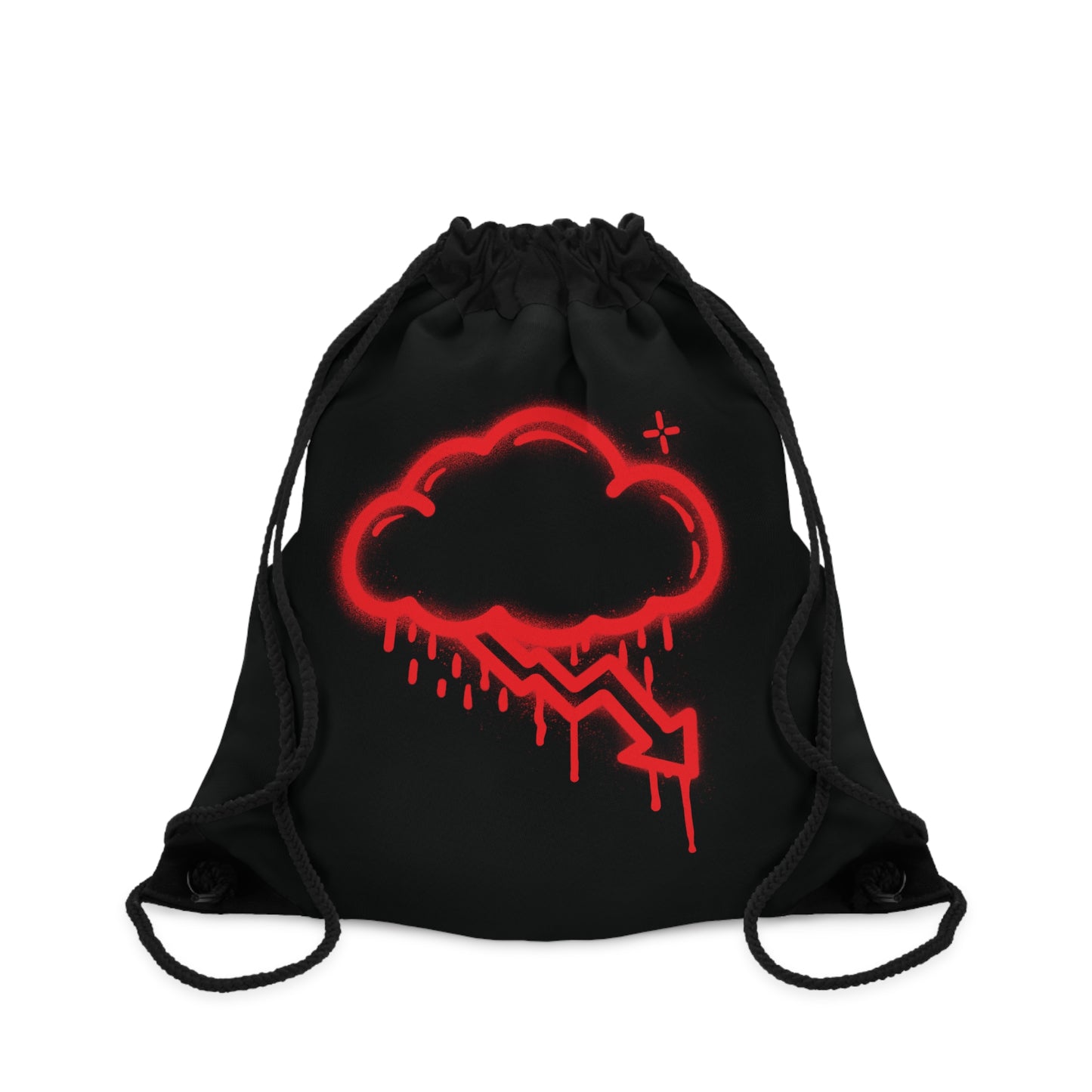 Red Graffiti Crash Cloud Bag