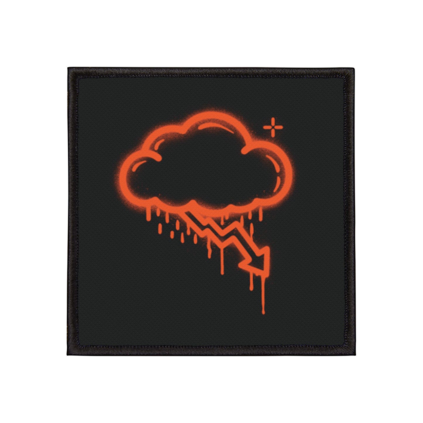 Orange Graffiti Crash Cloud Patch