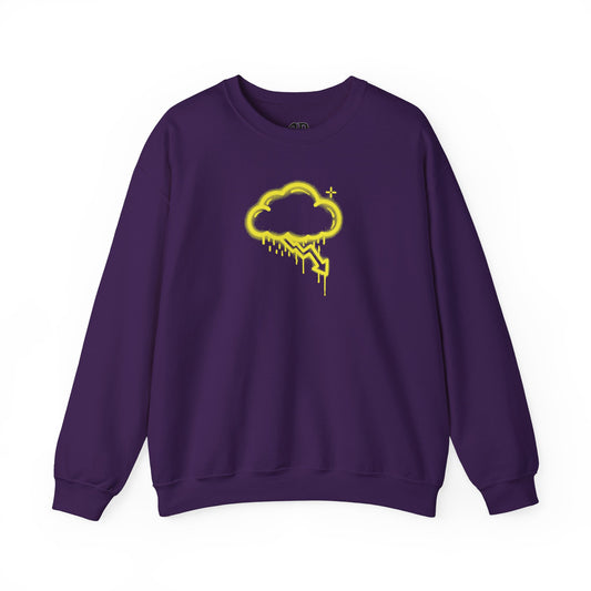 Yellow Graffiti Crash Cloud Crewneck (9 Colors)