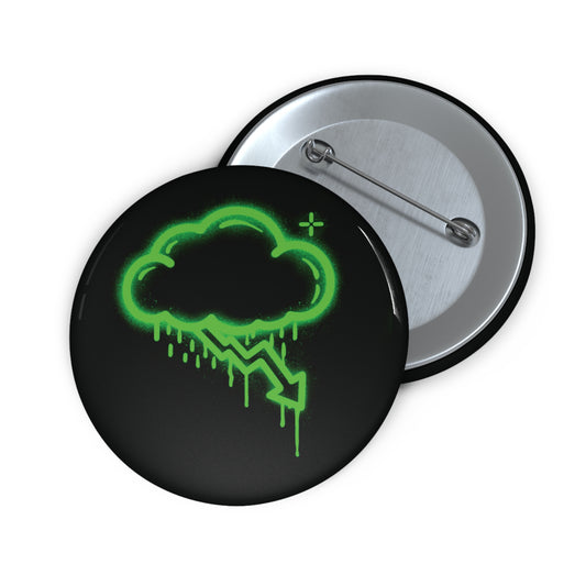 Green Graffiti Crash Cloud Pin