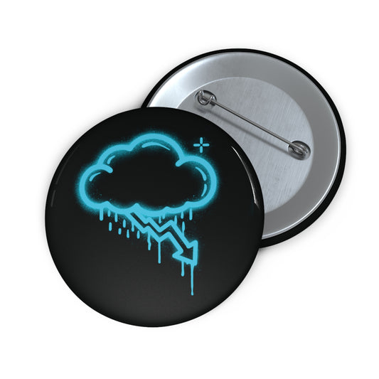 Blue Graffiti Crash Cloud Pin