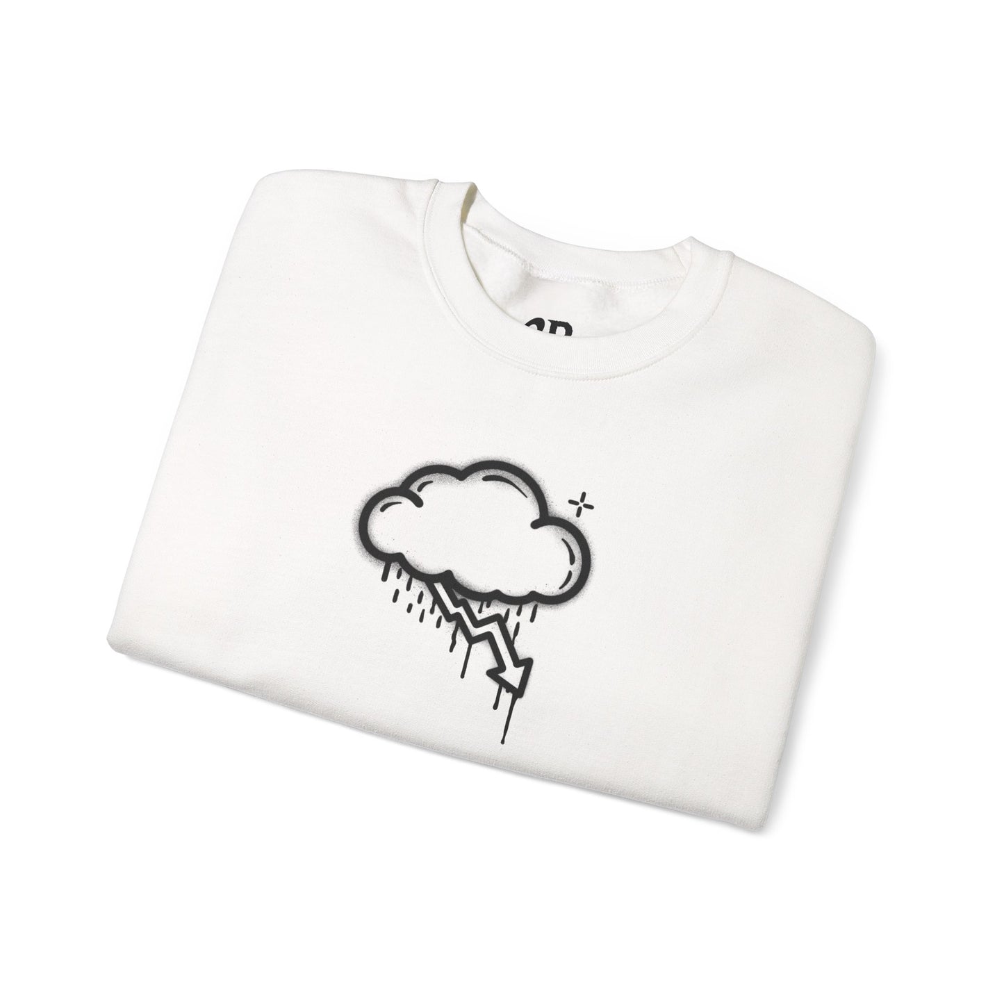 Black Graffiti Crash Cloud Crewneck (8 Colors)