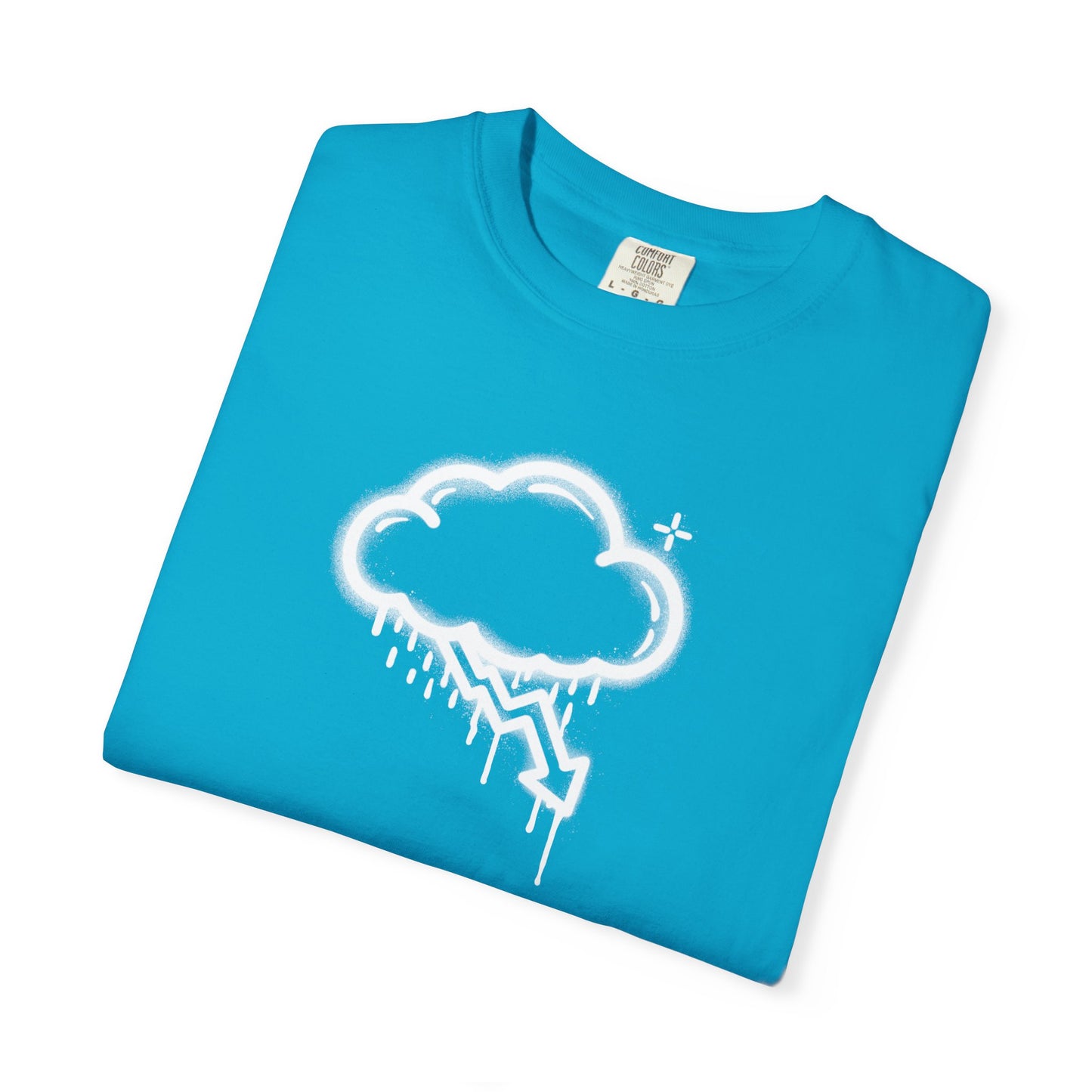White Graffiti Crash Cloud Tee (6 Colors)