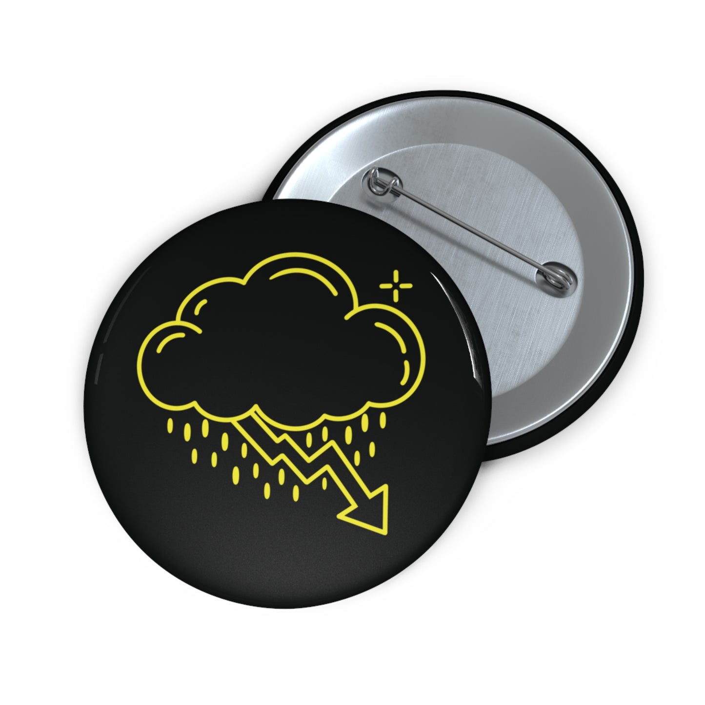 Yellow Crash Cloud Pin