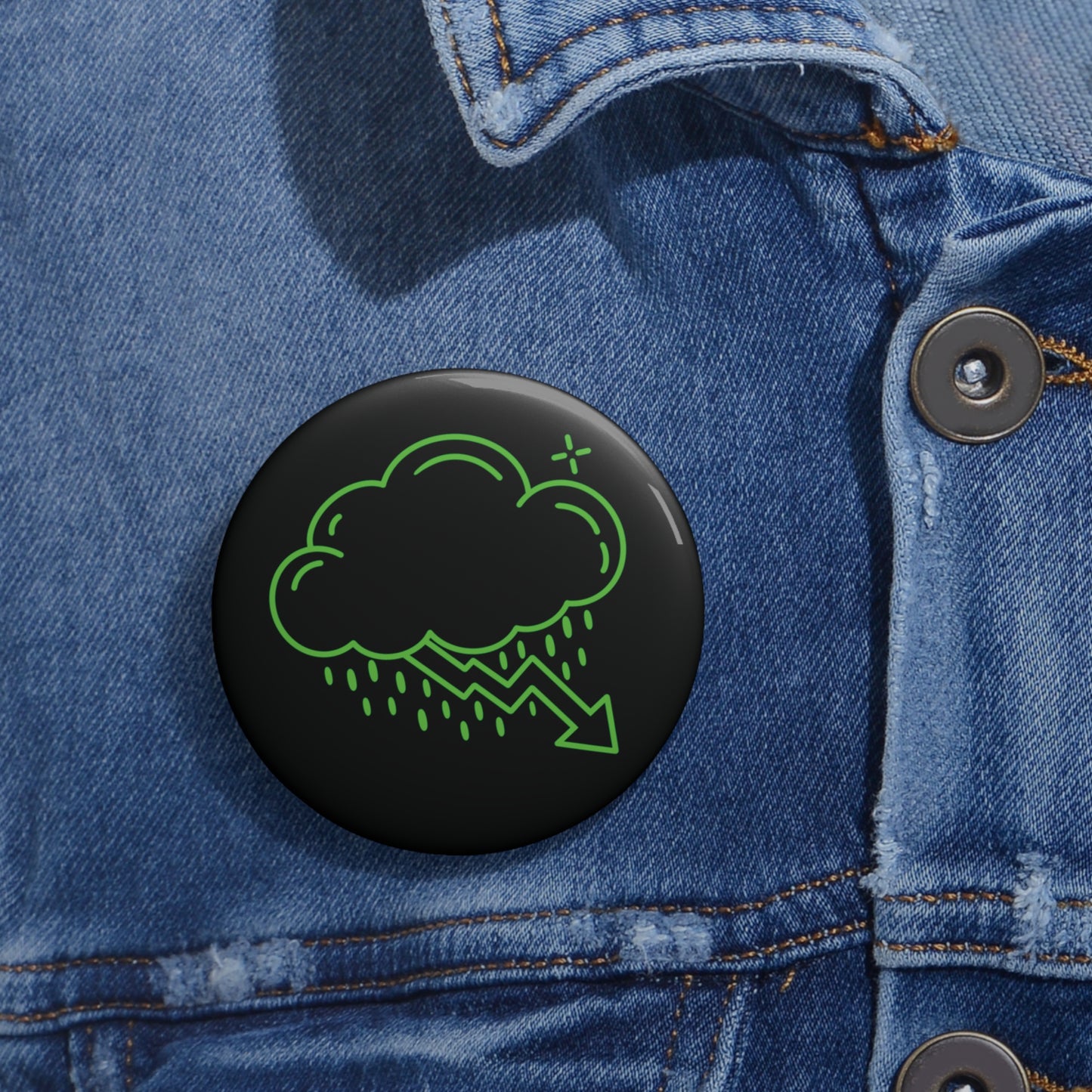 Green Crash Cloud Pin