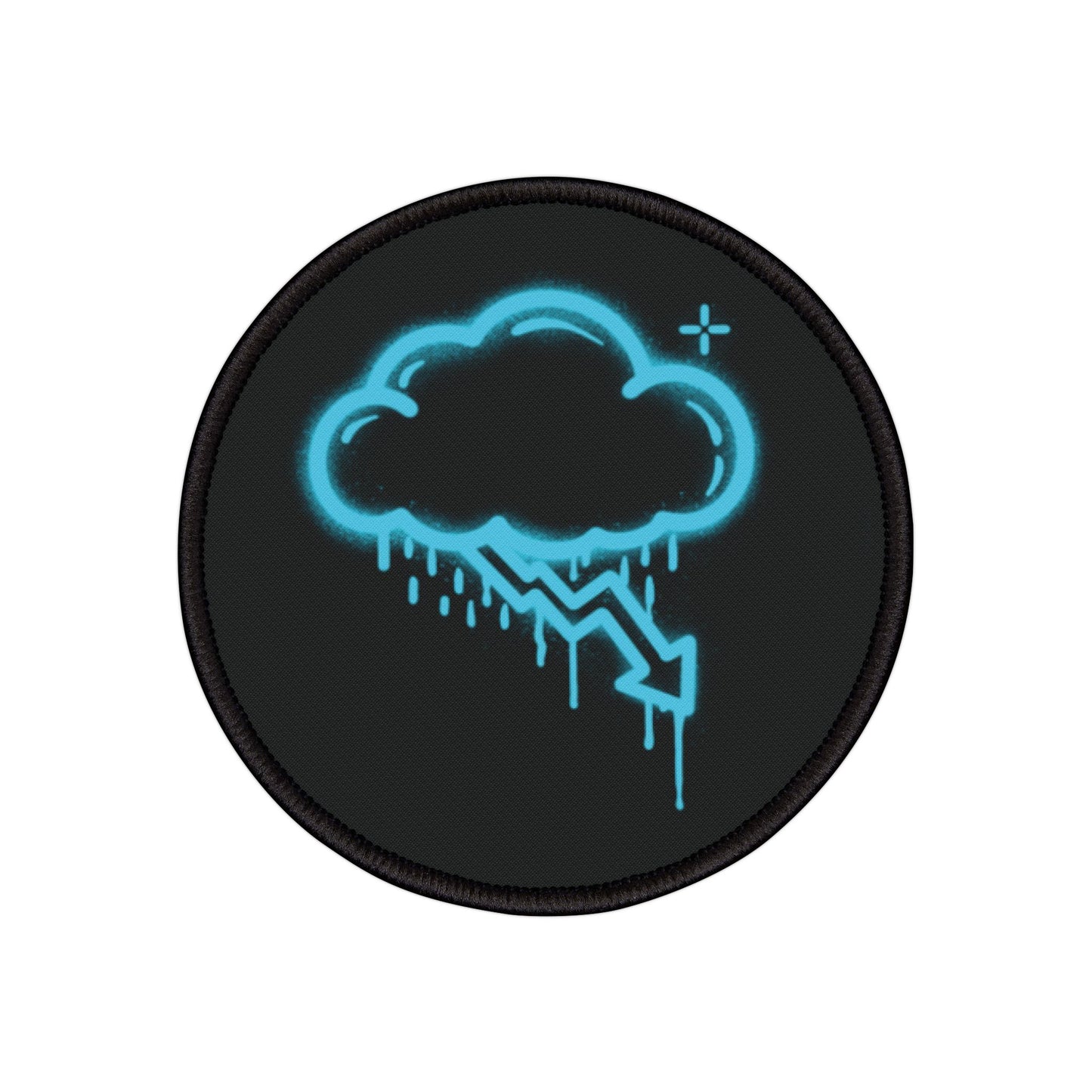 Blue Graffiti Crash Cloud Patch