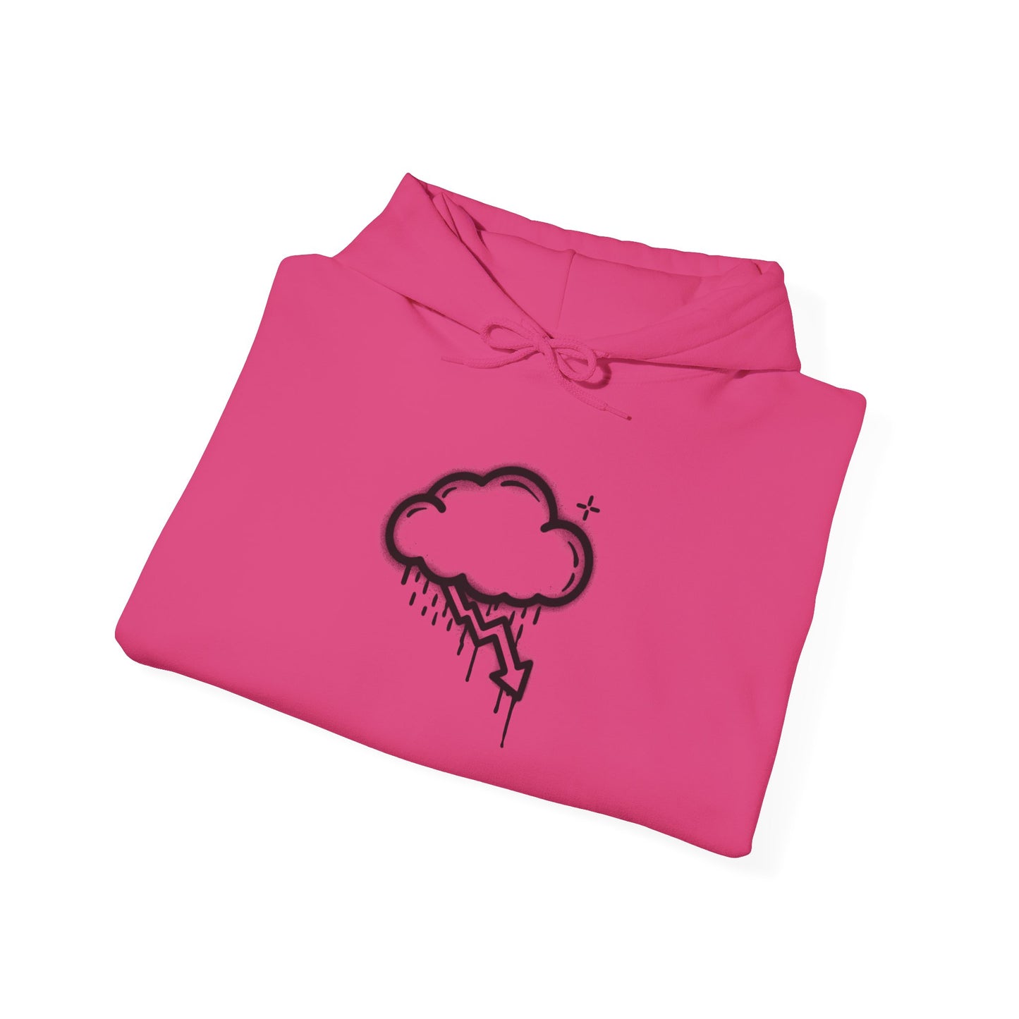Black Graffiti Crash Cloud Hoodie (8 Colors)