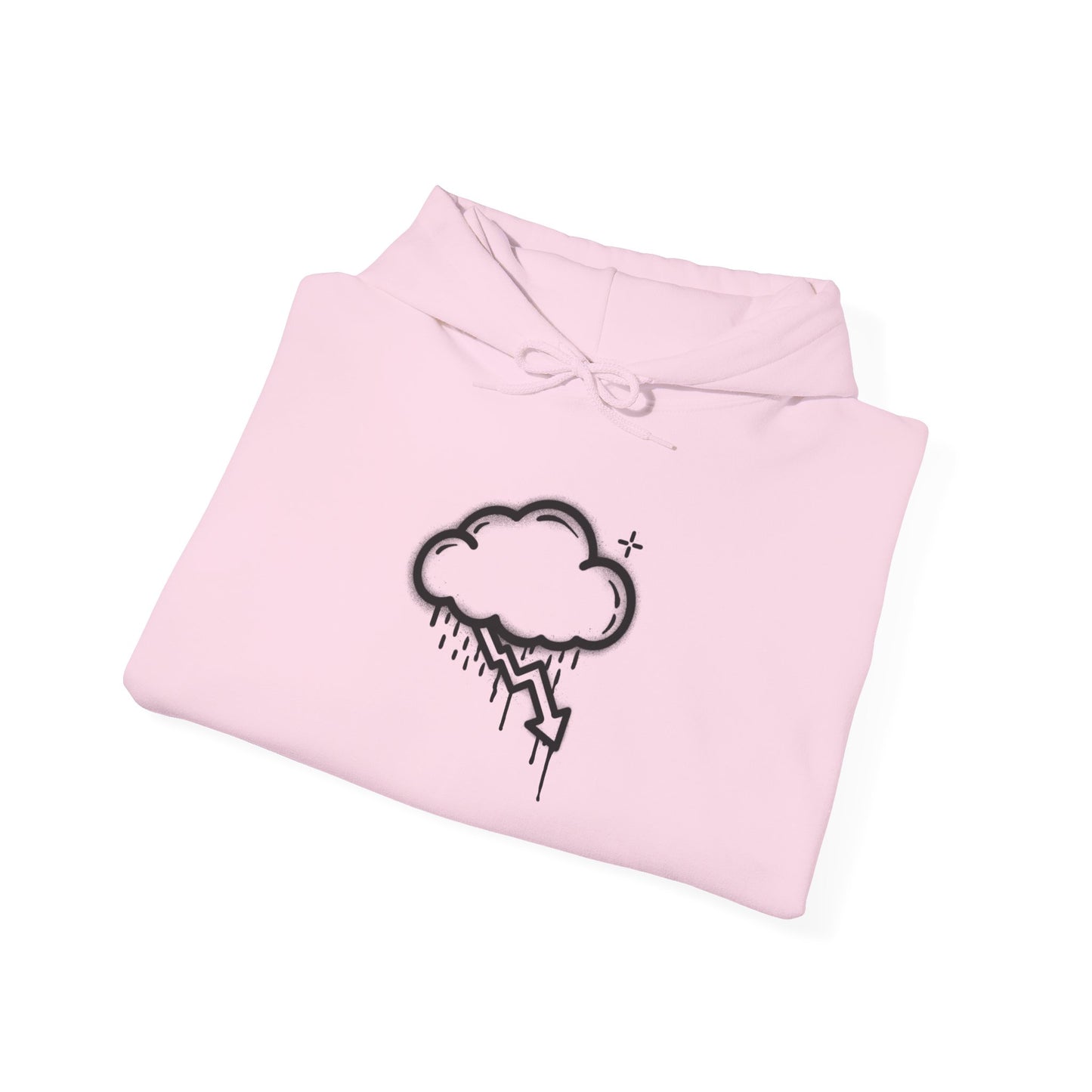Black Graffiti Crash Cloud Hoodie (8 Colors)
