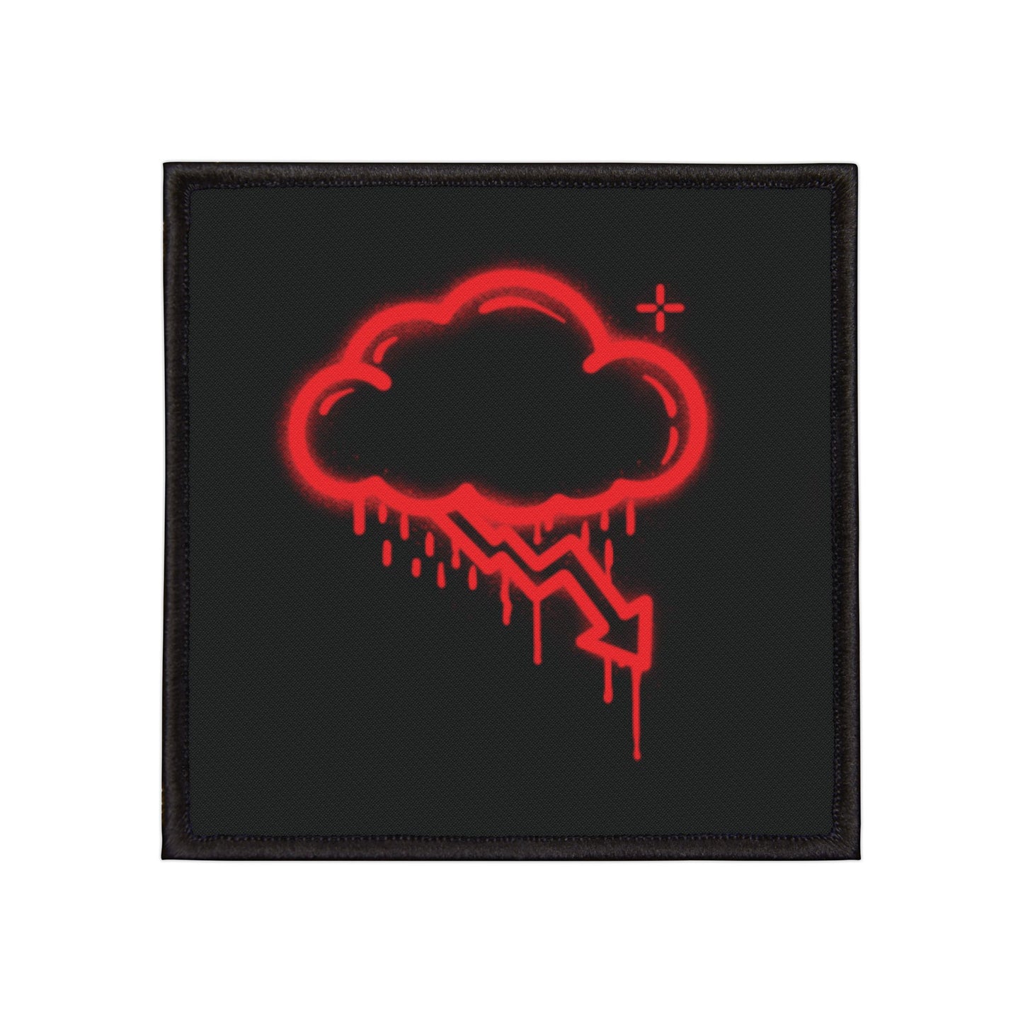 Red Graffiti Crash Cloud Patch