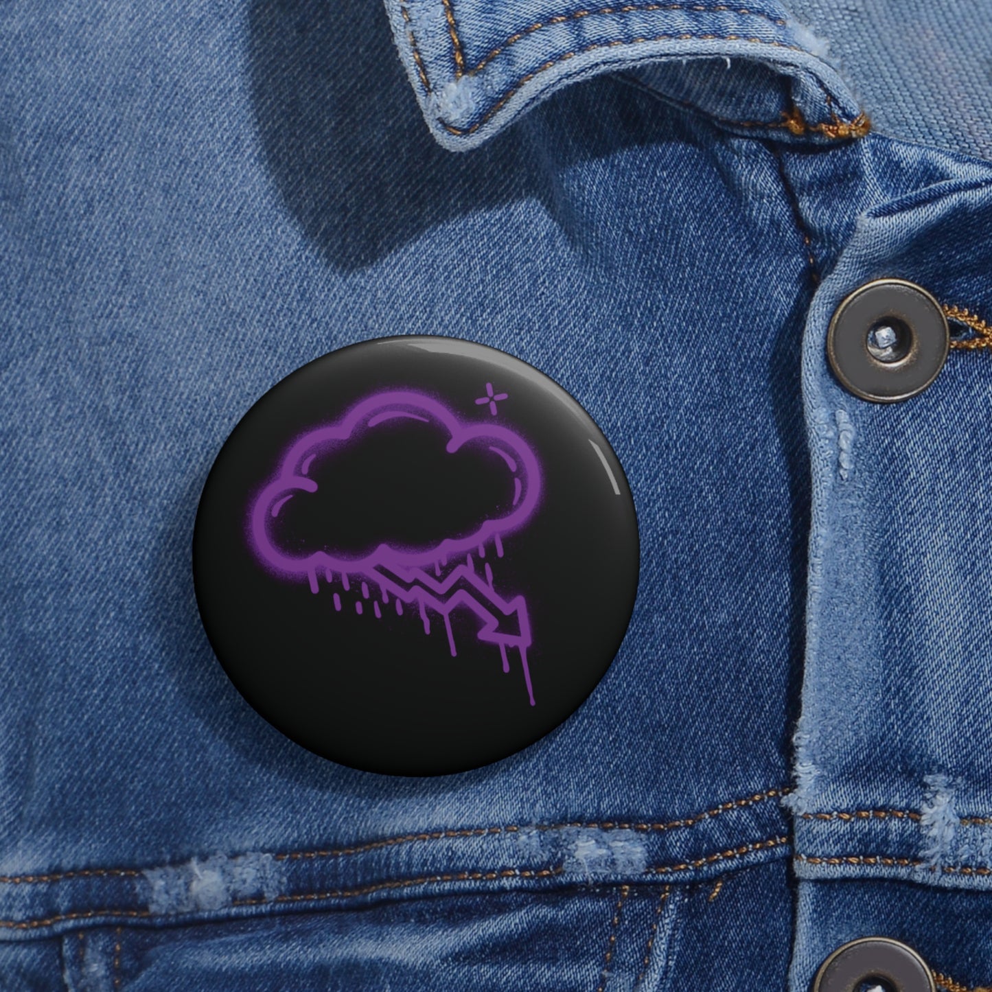 Purple Graffiti Crash Cloud Pin