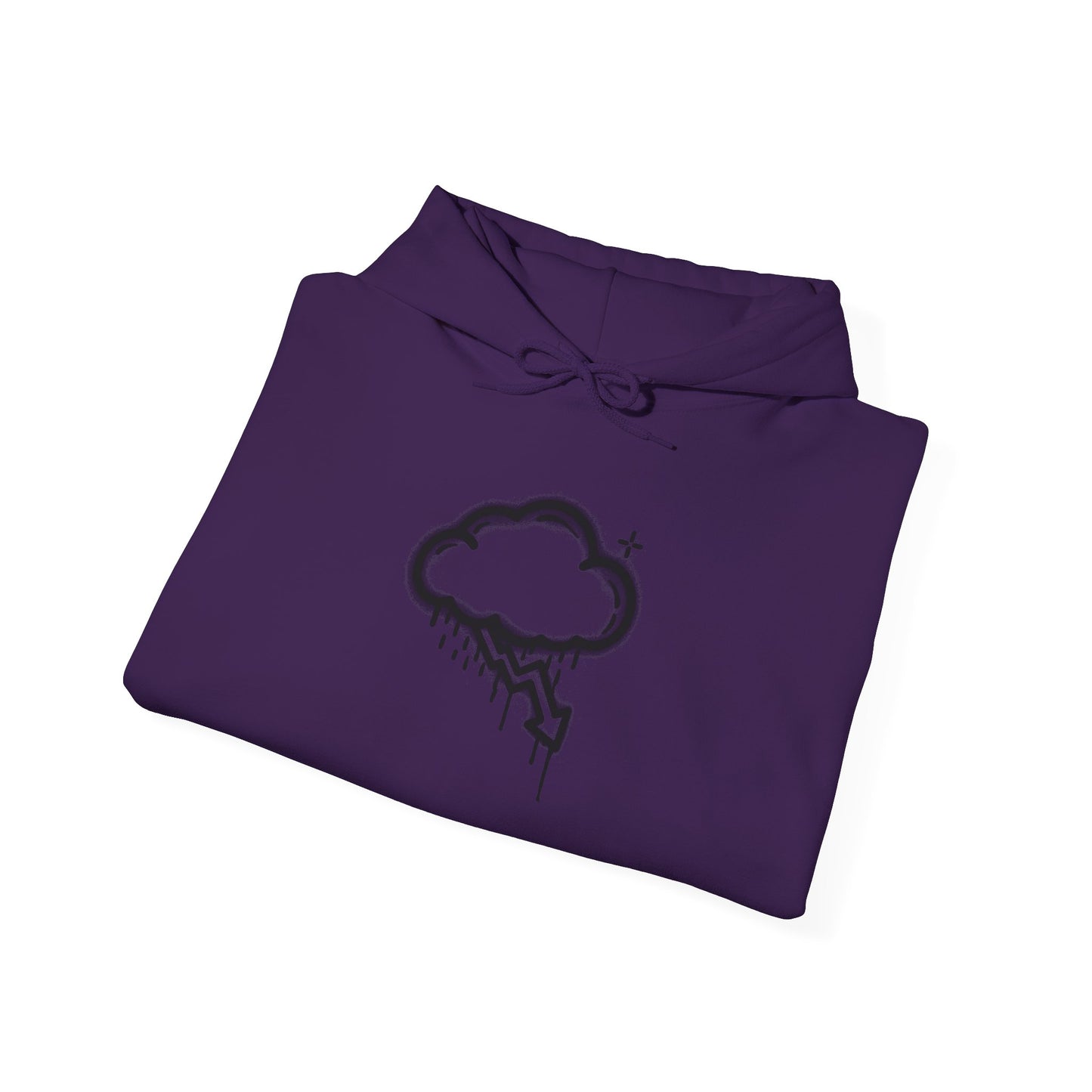 Black Graffiti Crash Cloud Hoodie (8 Colors)