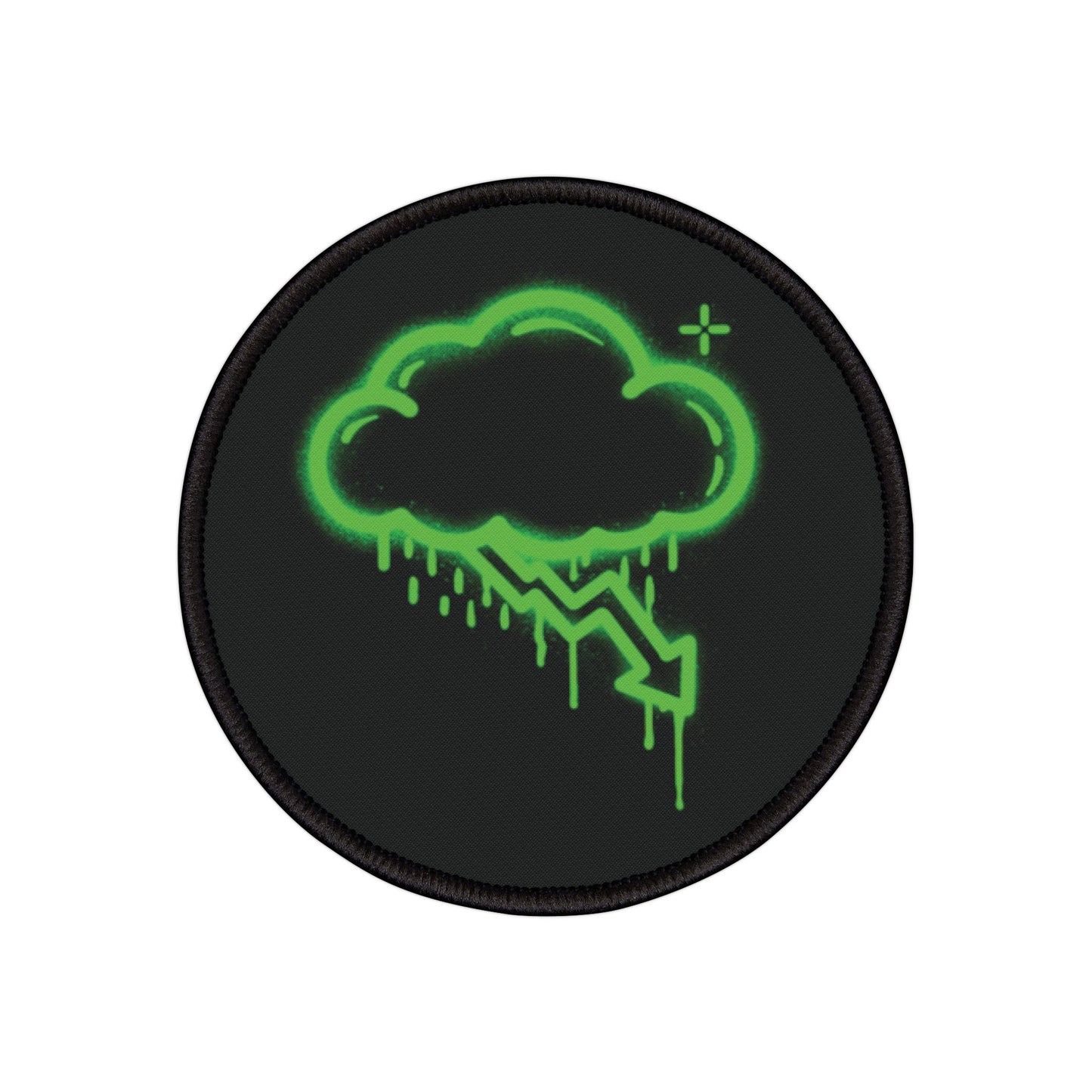 Green Graffiti Crash Cloud Patch