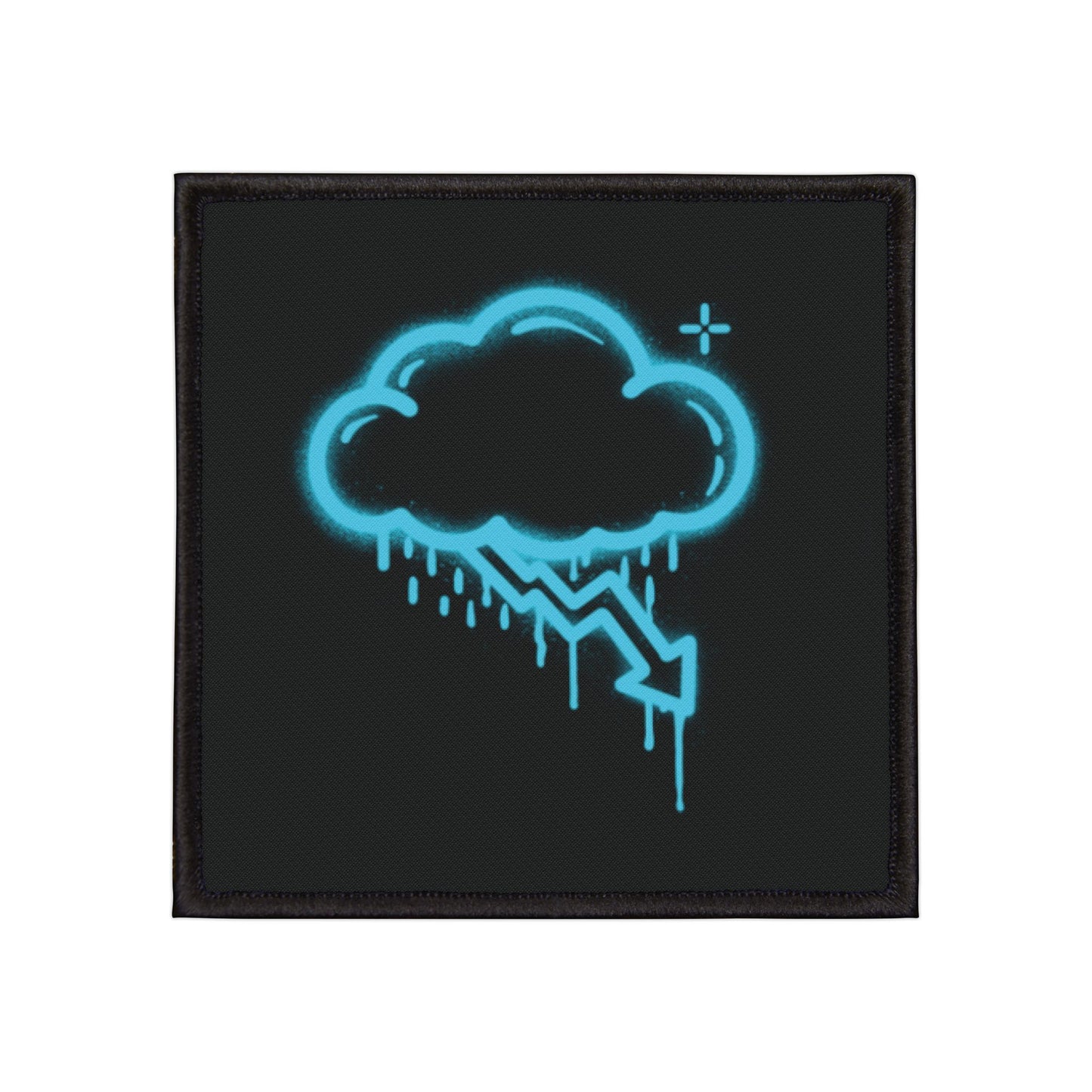 Blue Graffiti Crash Cloud Patch