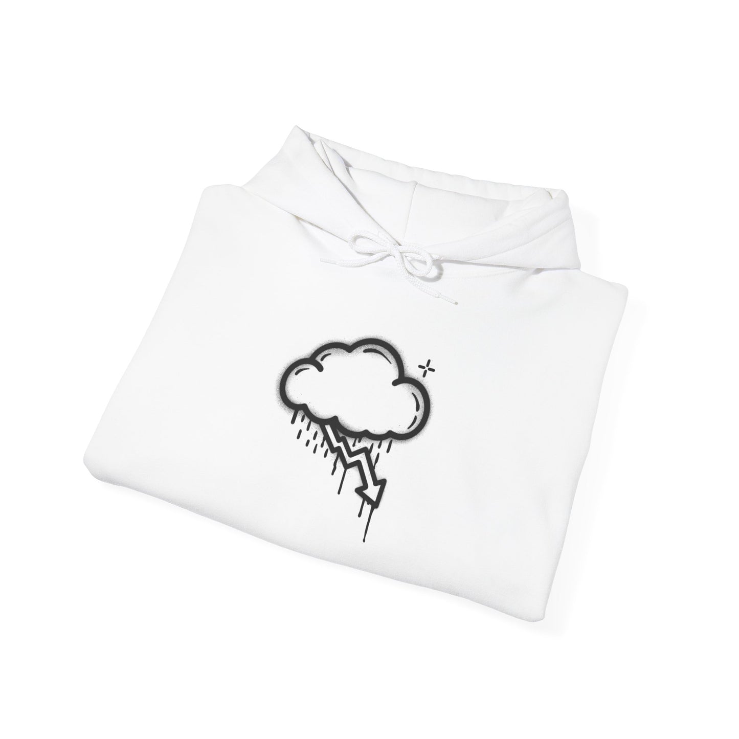 Black Graffiti Crash Cloud Hoodie (8 Colors)