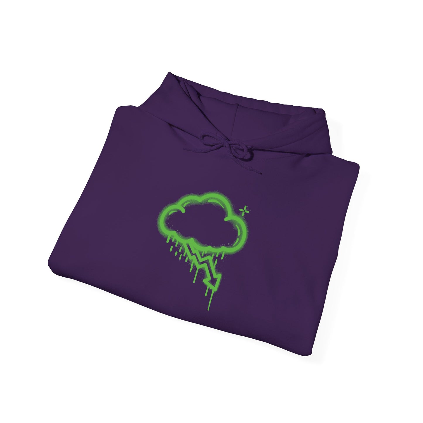 Green Graffiti Crash Cloud Hoodie (9 Colors)