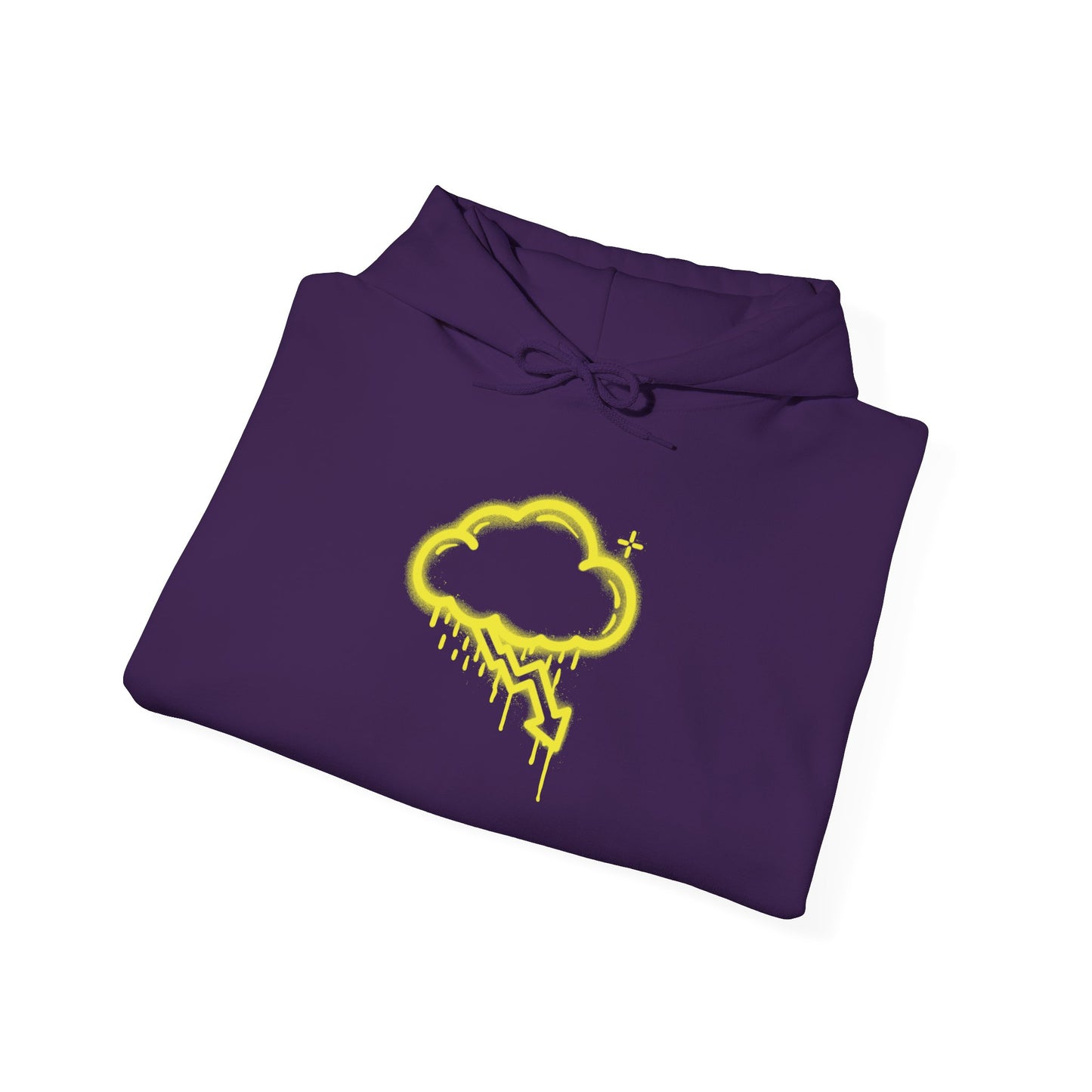 Yellow Graffiti Crash Cloud Hoodie (9 Colors)