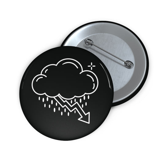 White Crash Cloud Pin