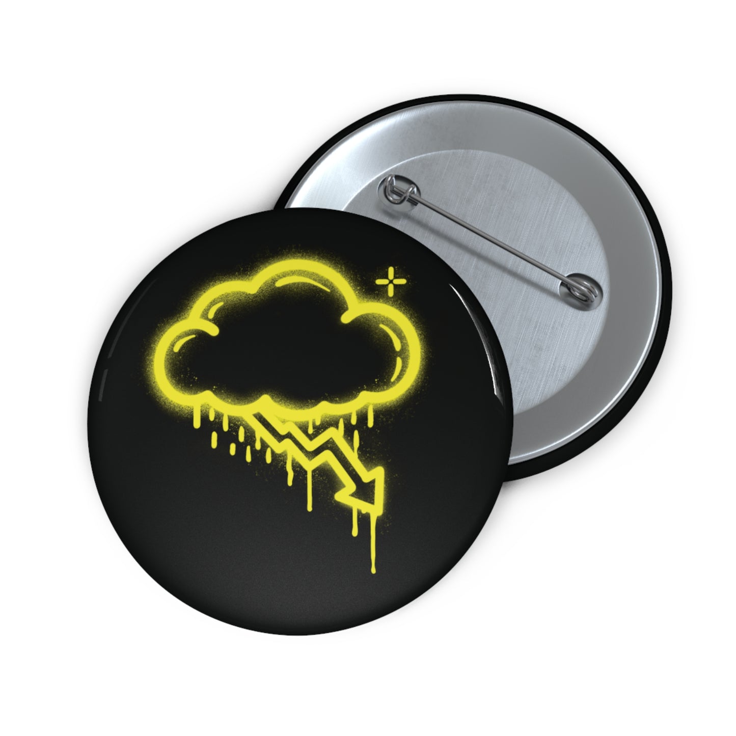 Yellow Graffiti Crash Cloud Pin