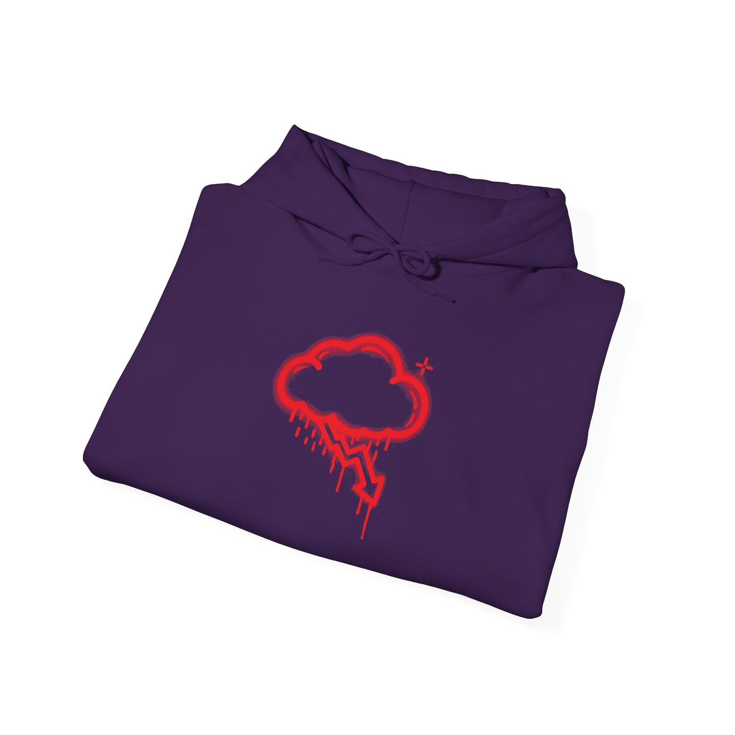 Red Graffiti Crash Cloud Hoodie (9 Colors)