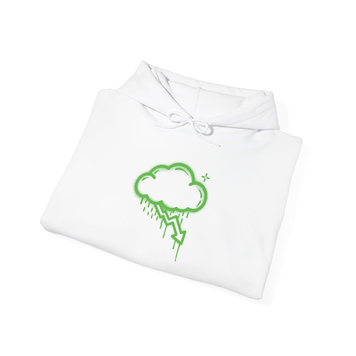 Green Graffiti Crash Cloud Hoodie (9 Colors)