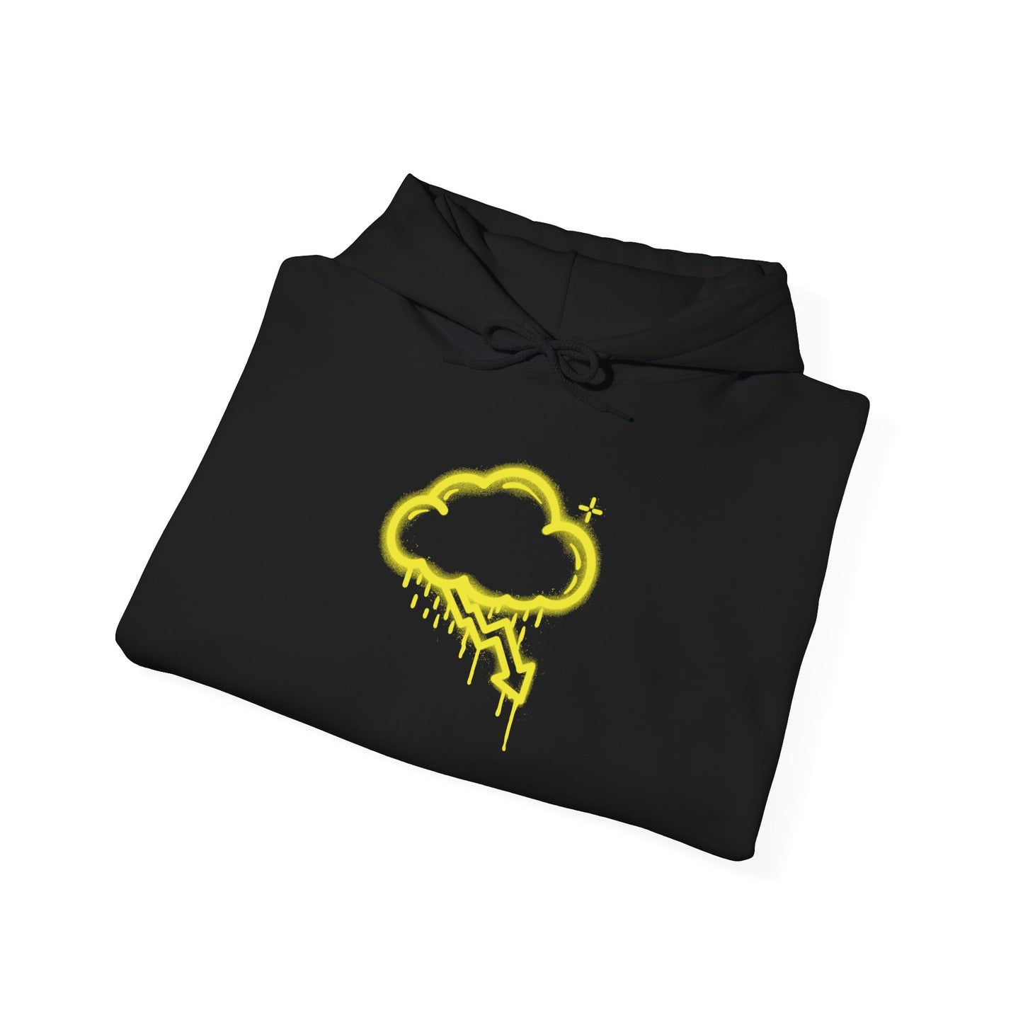 Yellow Graffiti Crash Cloud Hoodie (9 Colors)