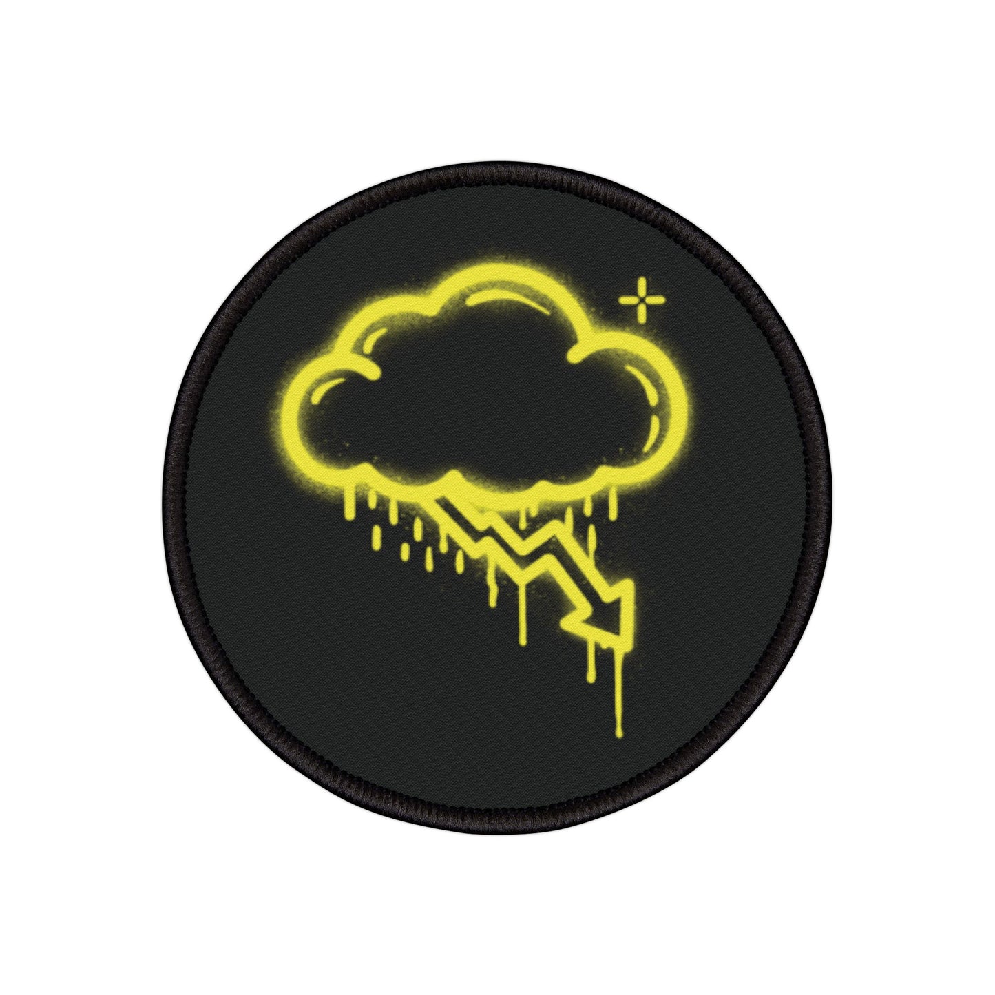 Yellow Graffiti Crash Cloud Patch
