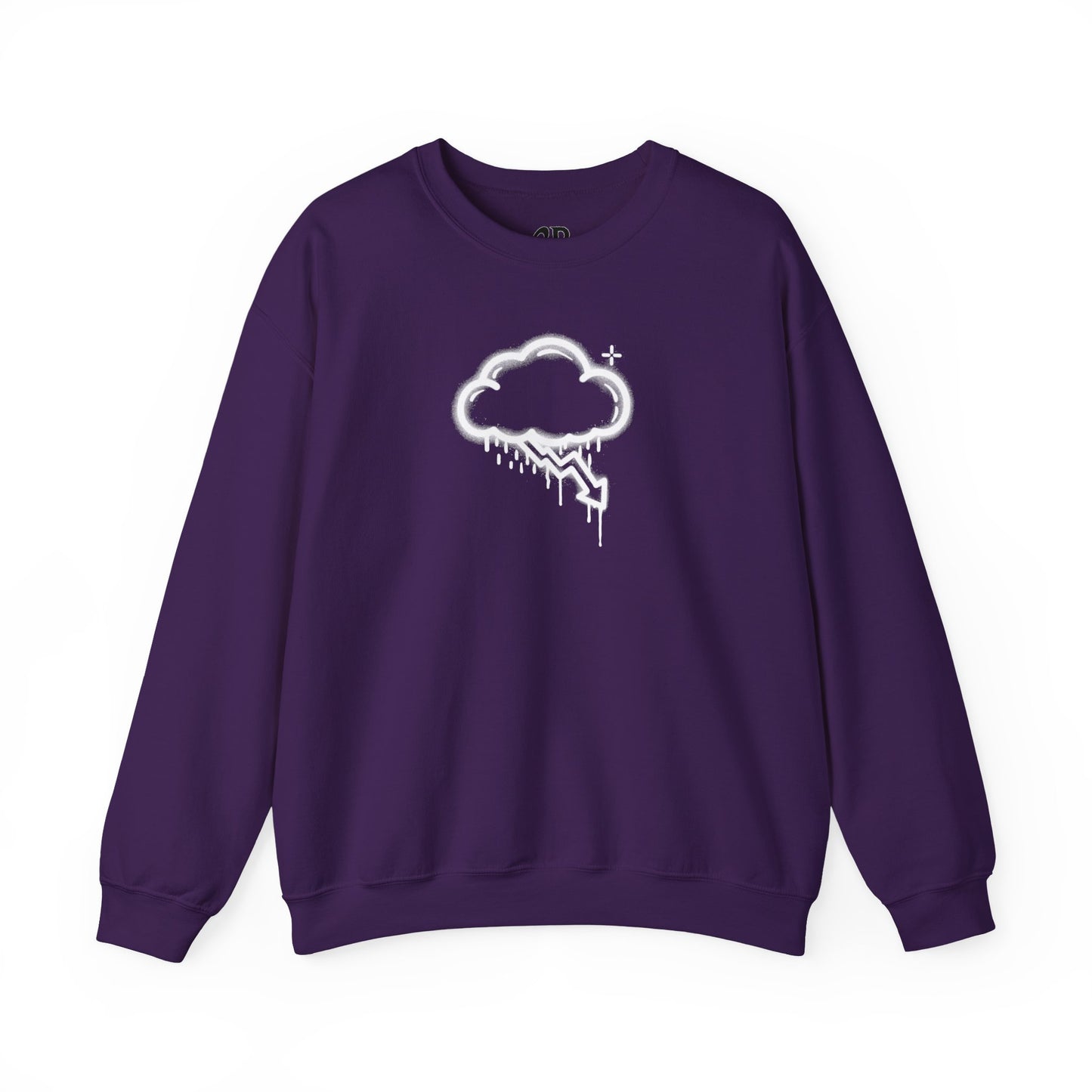 White Graffiti Crash Cloud Crewneck (8 Colors)