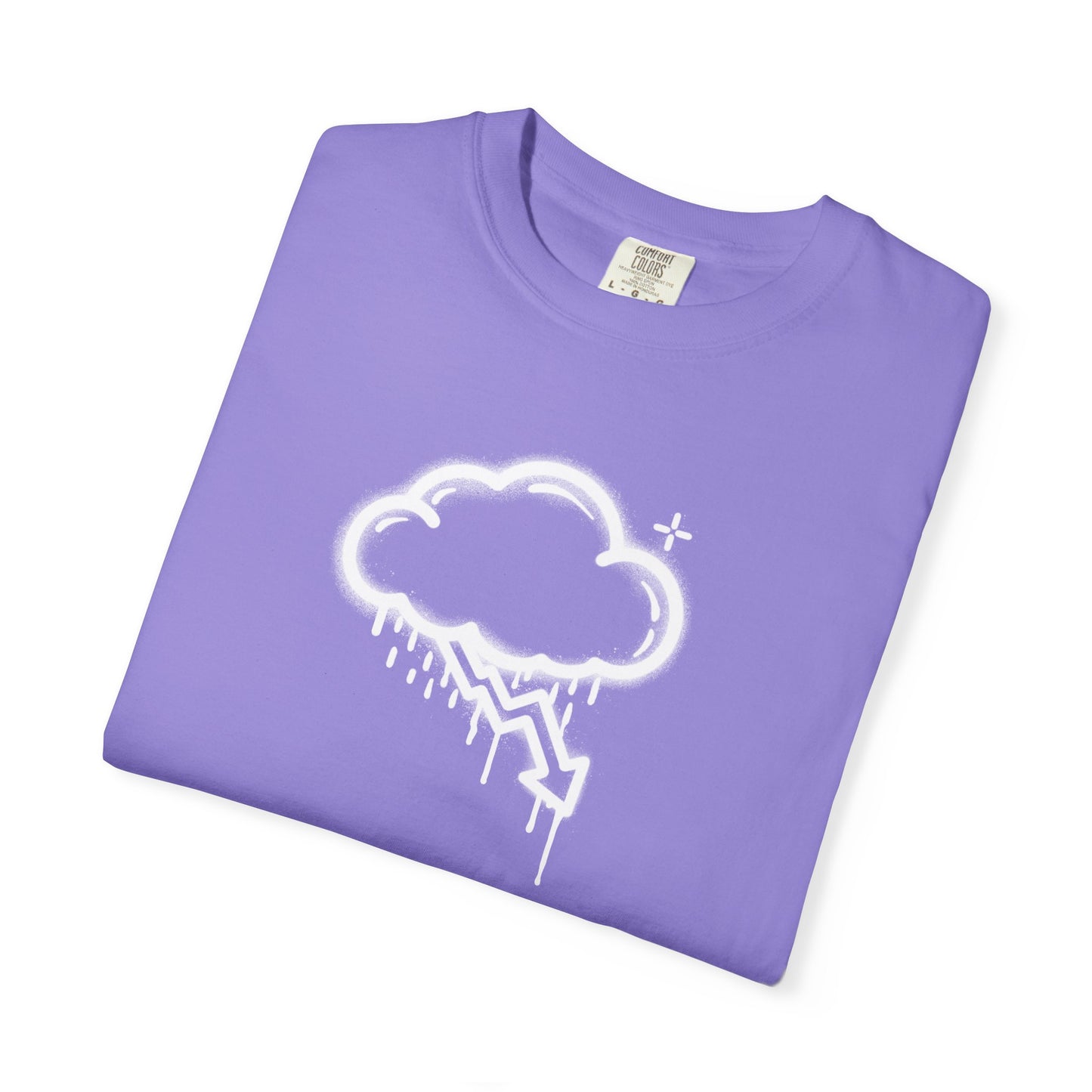 White Graffiti Crash Cloud Tee (6 Colors)