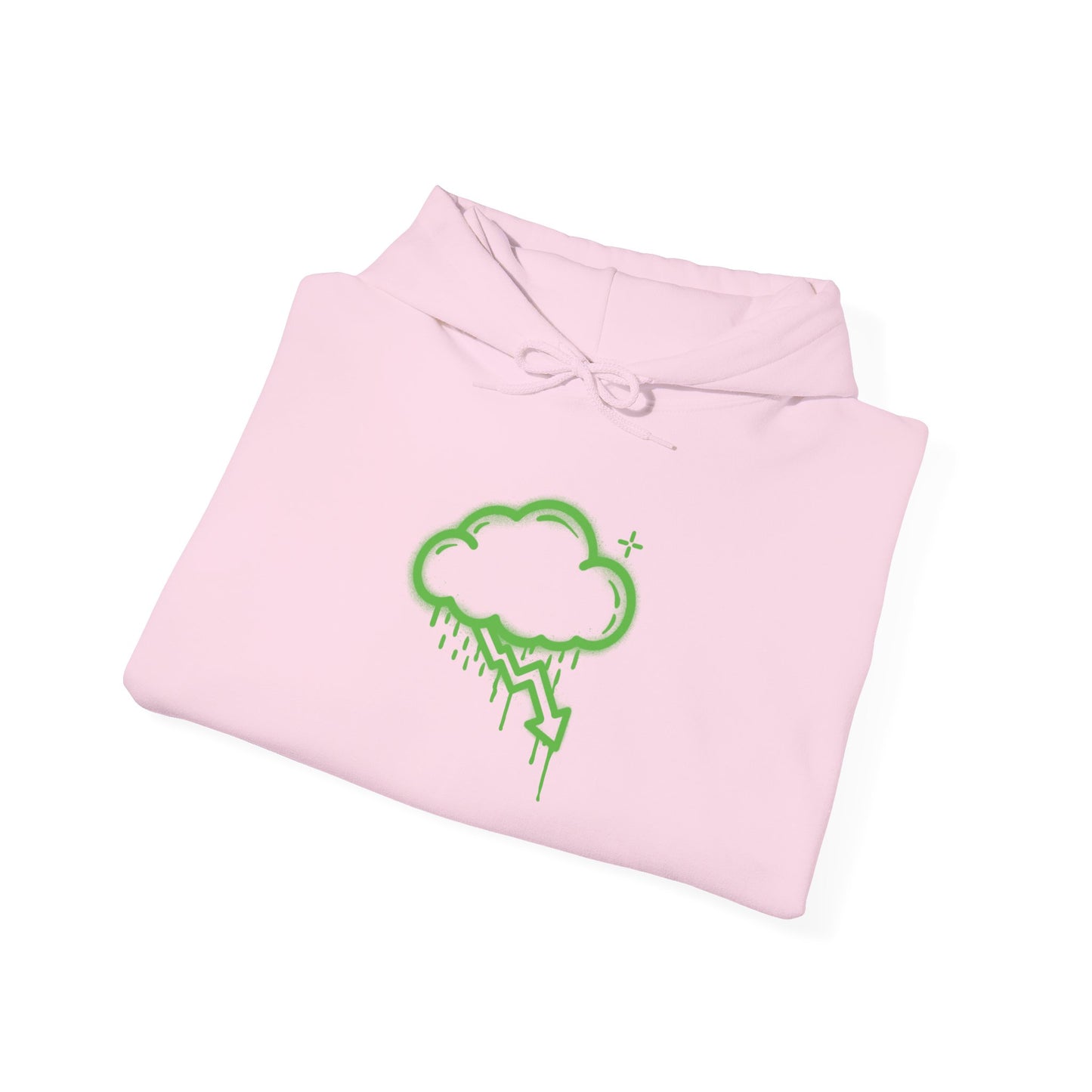 Green Graffiti Crash Cloud Hoodie (9 Colors)