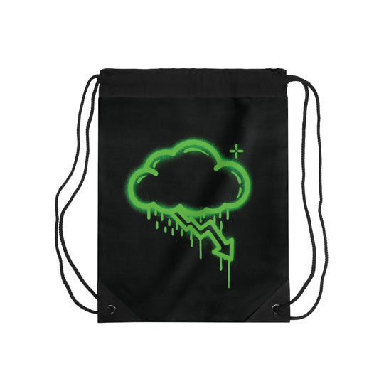 Green Graffiti Crash Cloud Bag