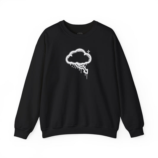 White Graffiti Crash Cloud Crewneck (8 Colors)