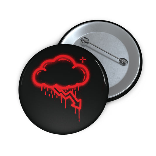 Red Graffiti Crash Cloud Pin