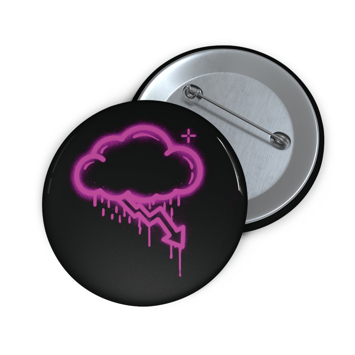 Pink Graffiti Crash Cloud Pin