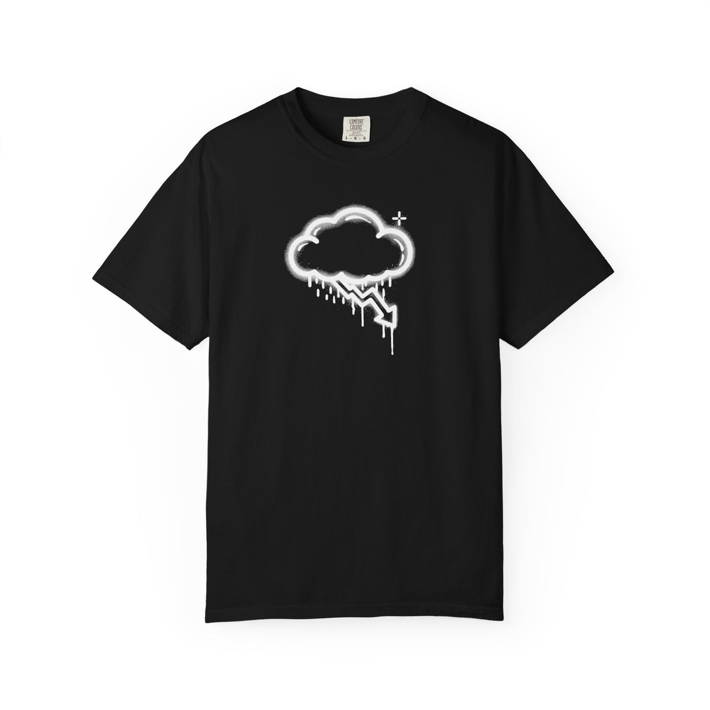 White Graffiti Crash Cloud Tee (6 Colors)