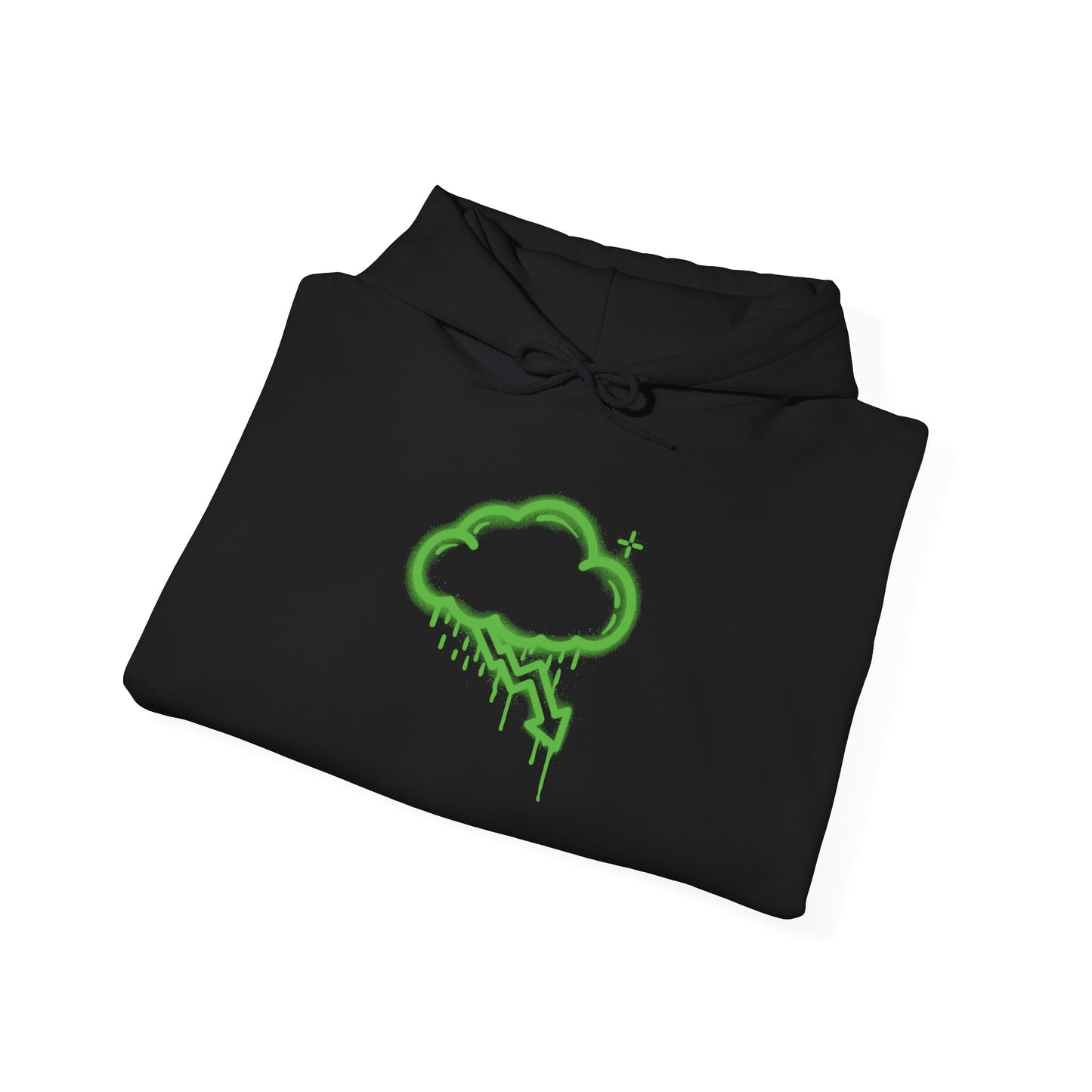 Green Graffiti Crash Cloud Hoodie (9 Colors)
