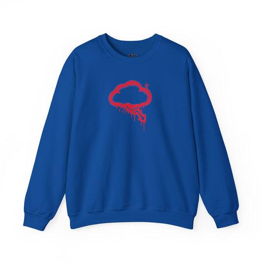 Red Graffiti Crash Cloud Crewneck (9 Colors)