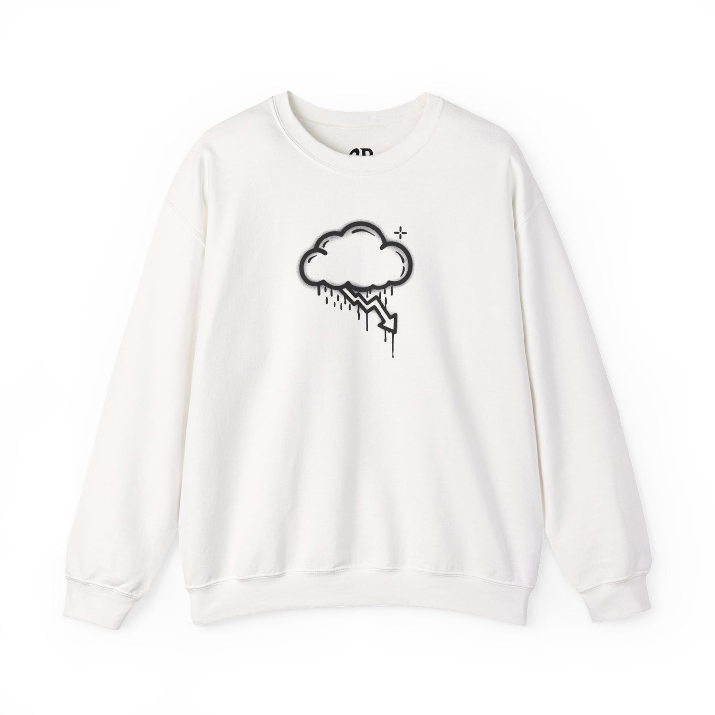Black Graffiti Crash Cloud Crewneck (8 Colors)