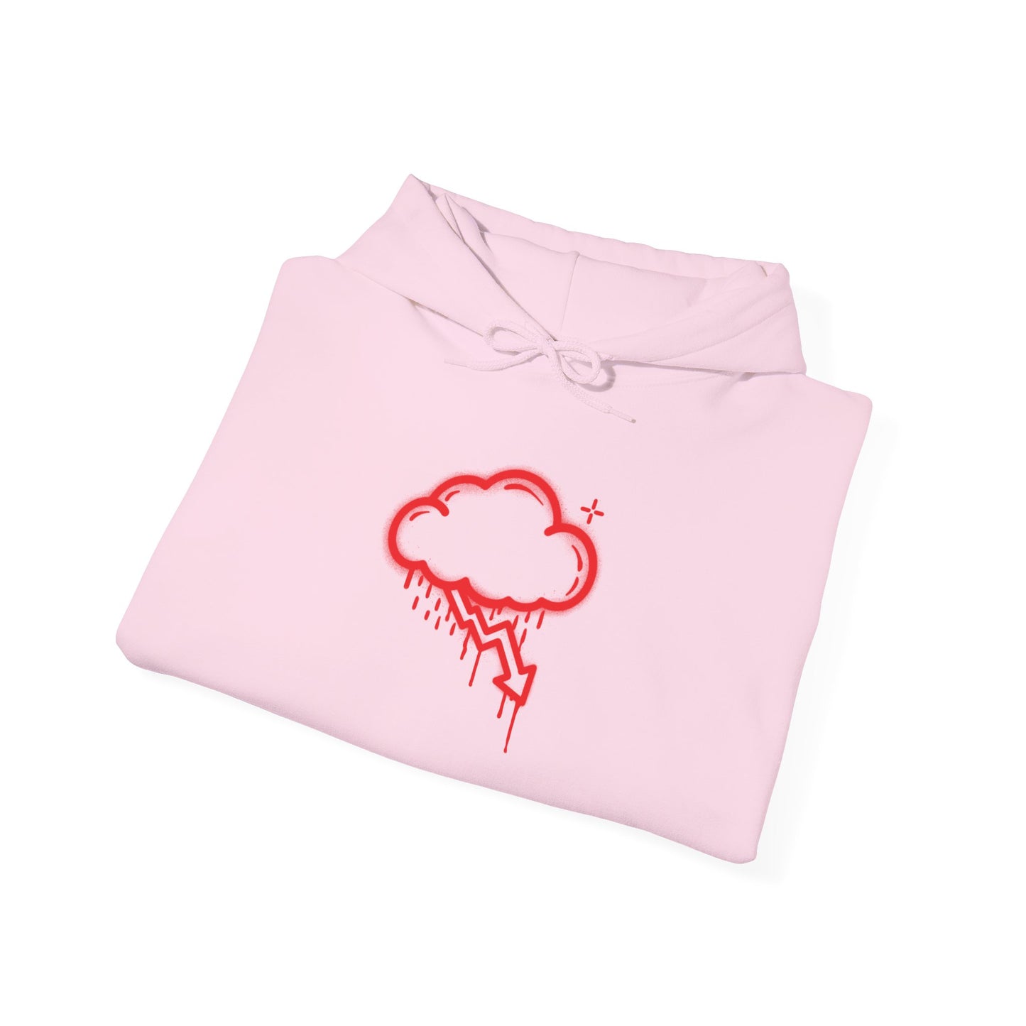 Red Graffiti Crash Cloud Hoodie (9 Colors)