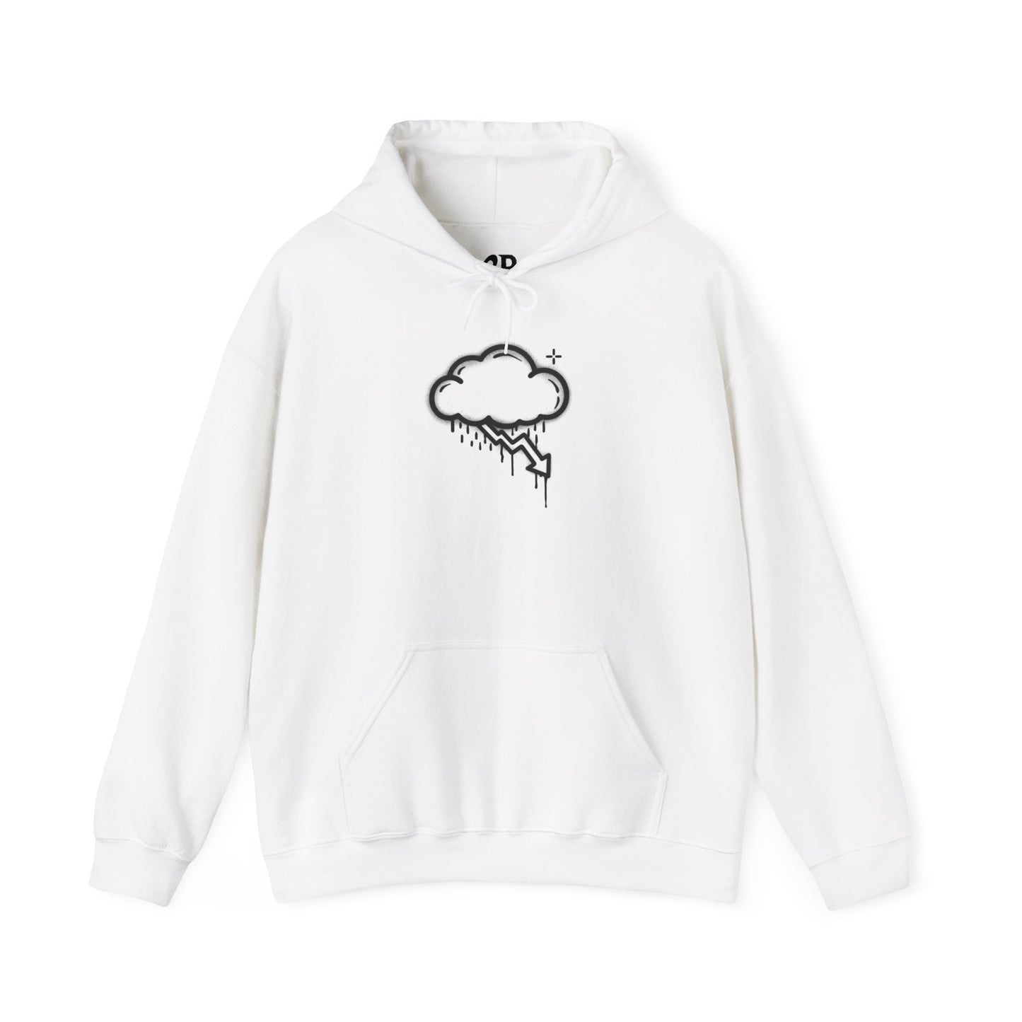 Black Graffiti Crash Cloud Hoodie (8 Colors)